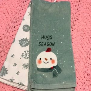 2 Brand New Christmas / Winter Kitchen Towels Brand new! Hugs Season!!!